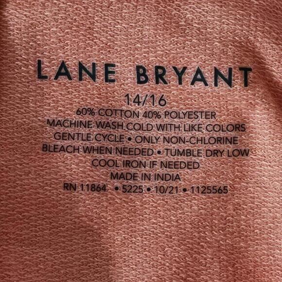 2/$30 Lane Bryant Orange Short Sleeve Crew Neck Top Size 14/16 - Picture 3 of 5